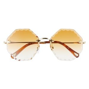 Rosie 58mm Octagonal Rimless Sunglasses